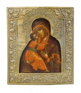 Madre di Dio di Vladimir – Icona russa 1873, Mosca